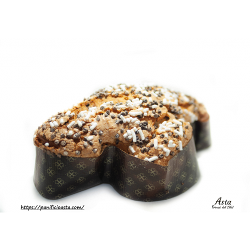 Colomba con Gocce di Cioccolato e Glassa di Mandorle e Cioccolato